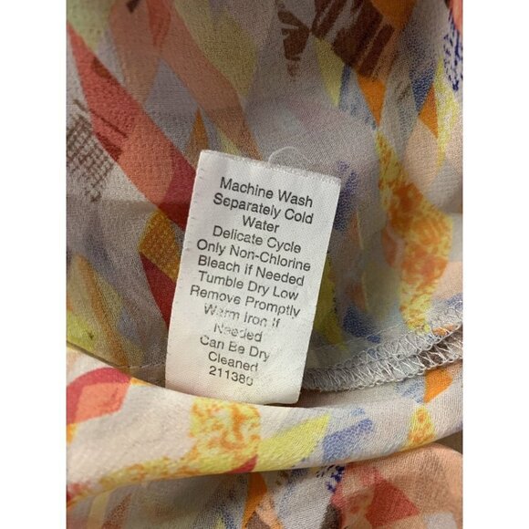 Cabi Womens Medium 760 Avery Tunic Kaleidoscope Top Sheer Geometric Blouse - Picture 11 of 11